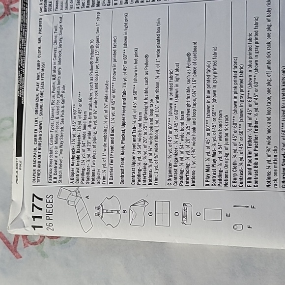 Simplicity Baby Accessories Sewing Pattern 1177 Uncut 2015 - Picture 4 of 8